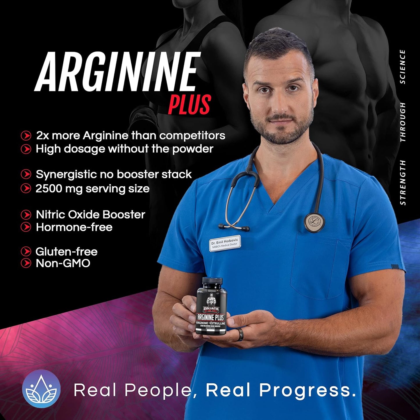 Dr. Emil's ARGININE Plus - L Arginine + L Citrulline - 2500 MG High Dose NO Booster Tablets 90 count