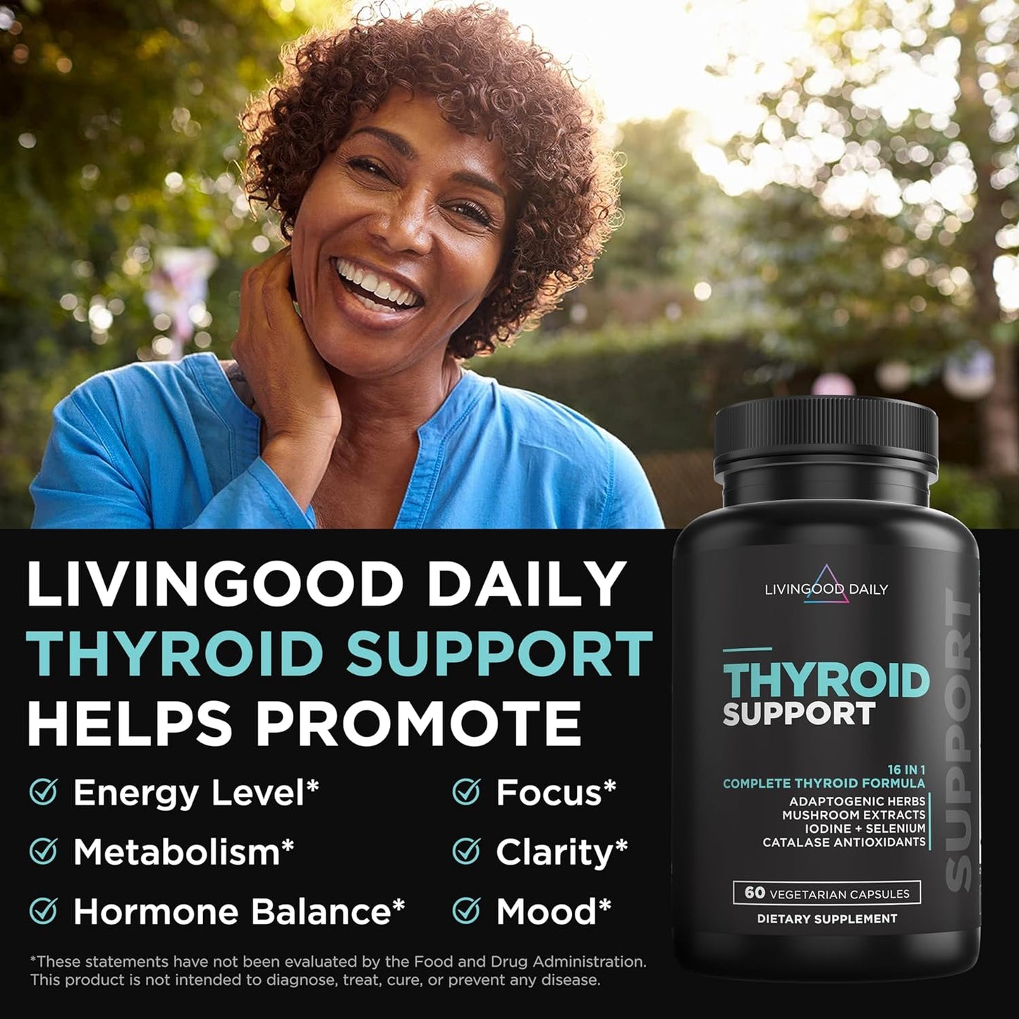 Livingood Daily Thyroid Support -60 Capsules