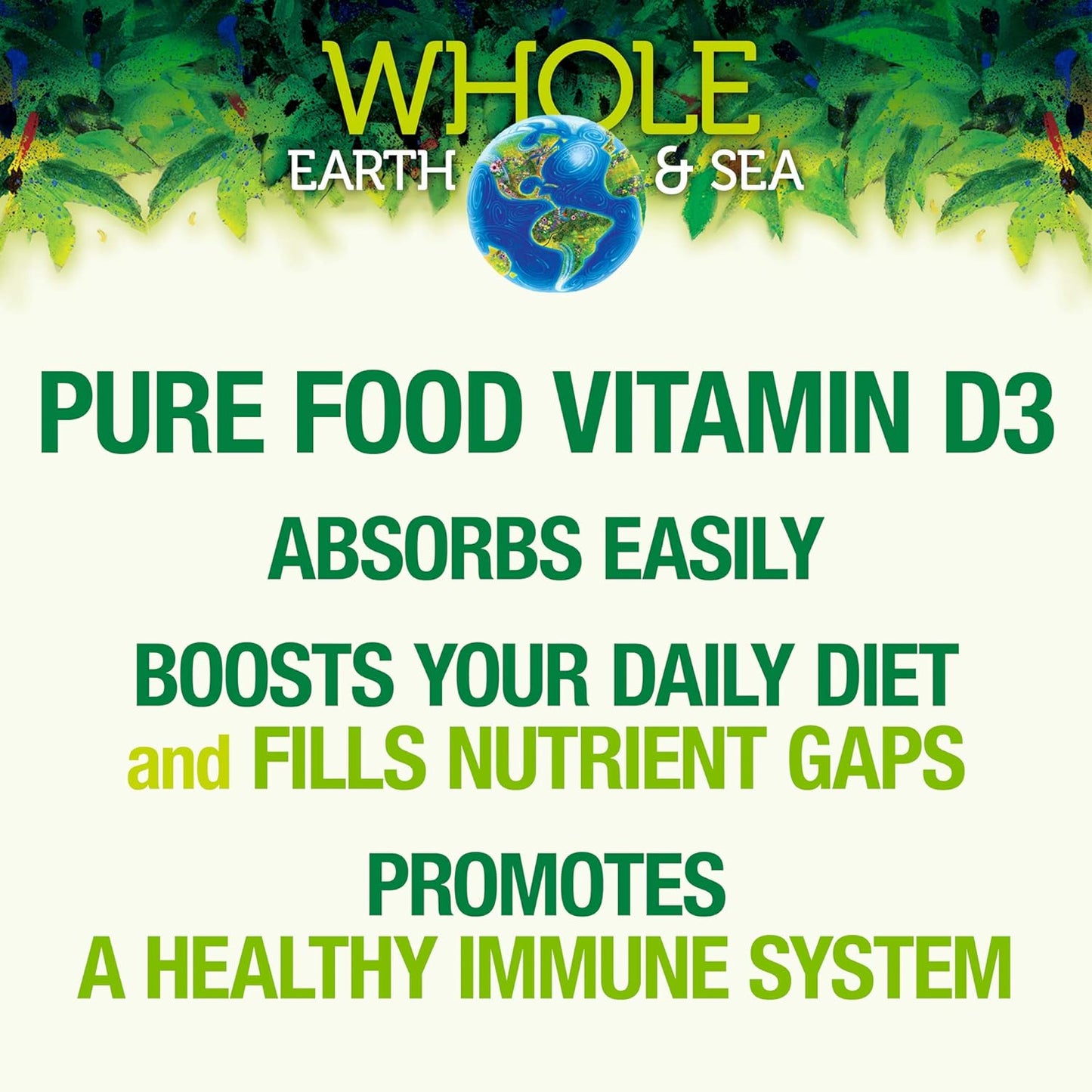 Natural Factors, Whole Earth & Sea Vitamin D3 125mcg (5,000 IU) 120 count