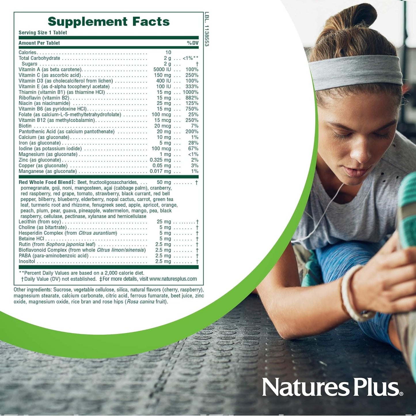 NaturesPlus Adult's Chewable Multivitamin - 90 Vegetarian Tablets