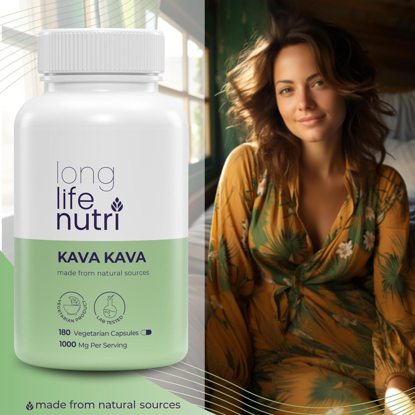 Kava Kava Extract  180 Vegetarian Capsules