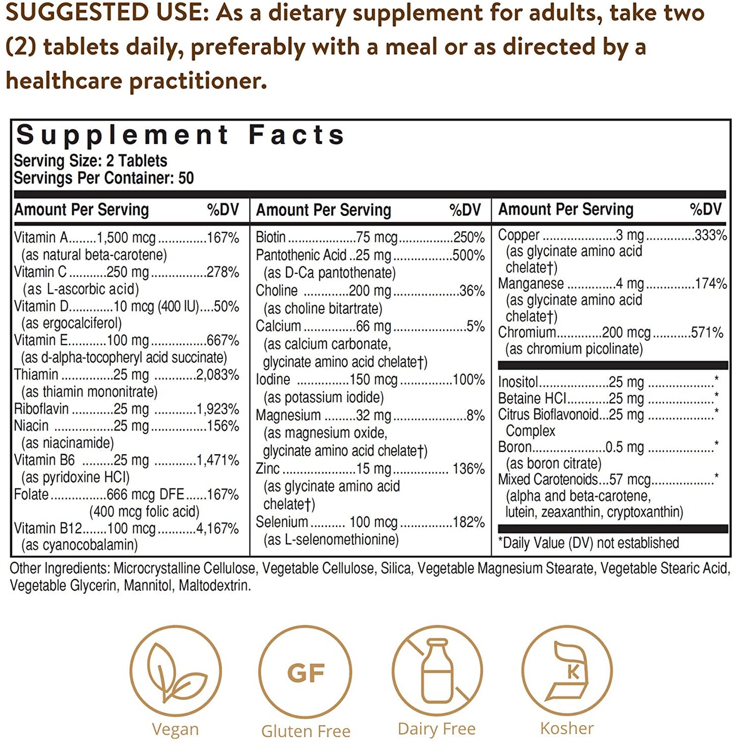 Solgar Formula VM-Prime, 100 Tablets