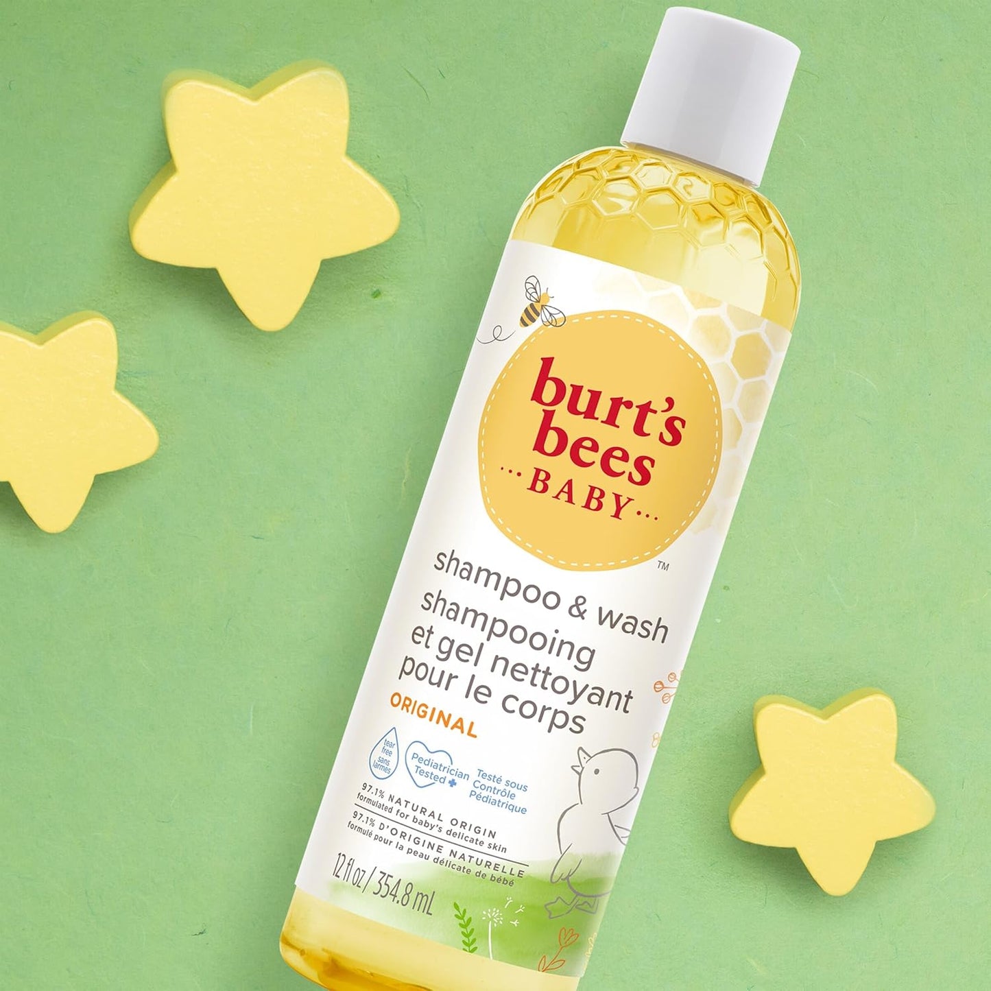 Burt's Bees Baby Shampoo & Wash, Tear Free Soap,12 Ounce (Pack of 3)