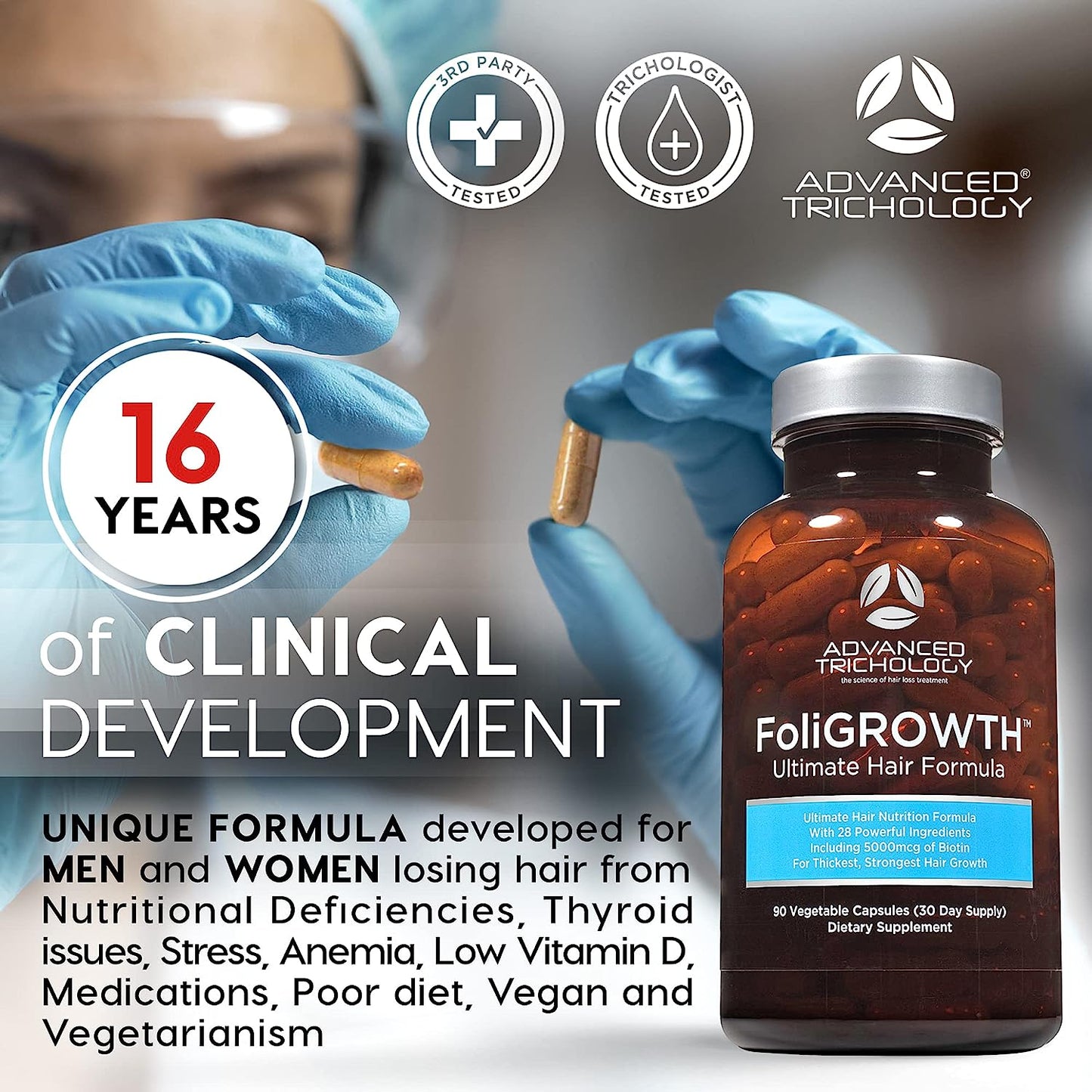 FoliGROWTH™ Hair Growth Supplement for Thicker Fuller Hair