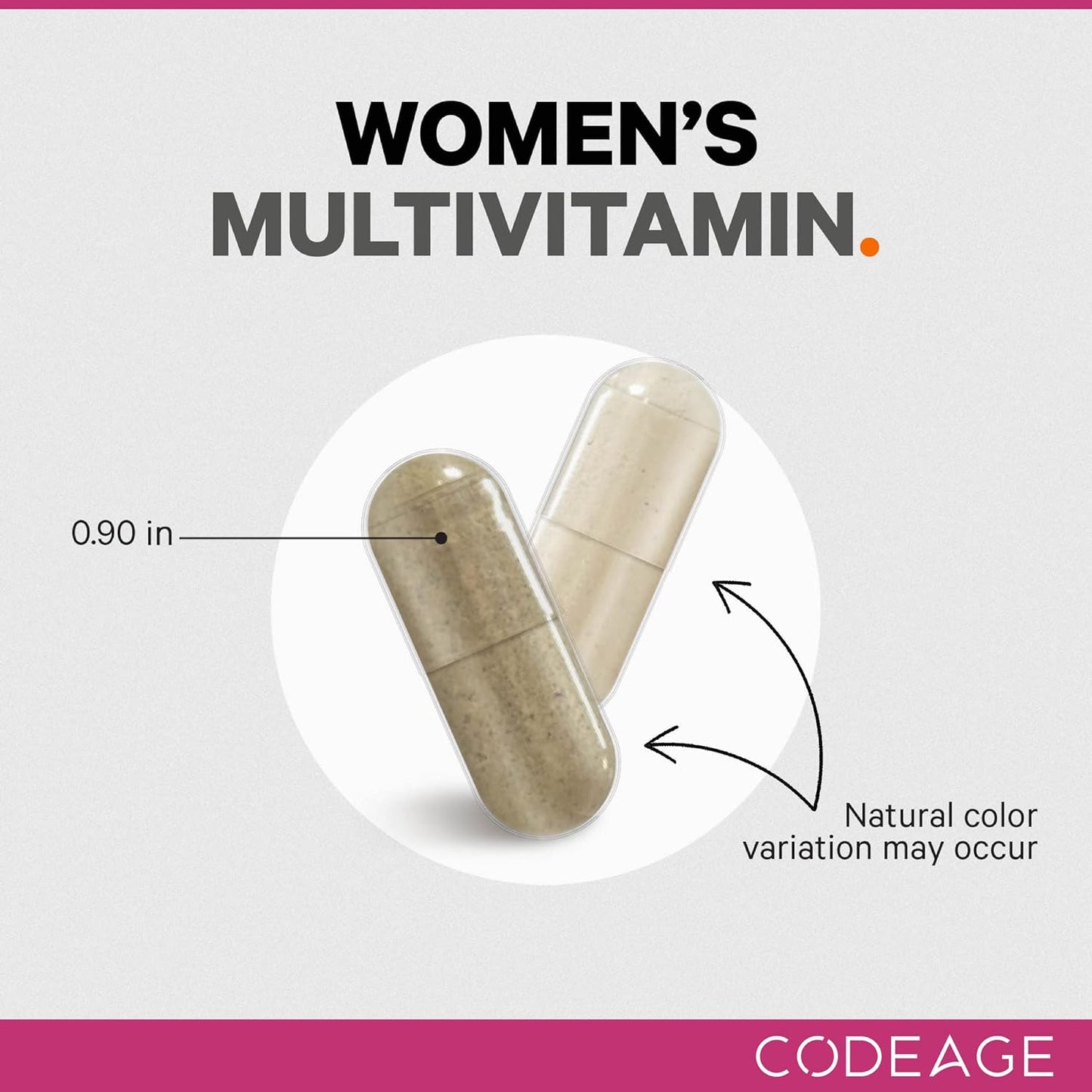 Codeage Women’s Daily Multivitamin, 25+ Vitamins & Minerals 120 Capsules