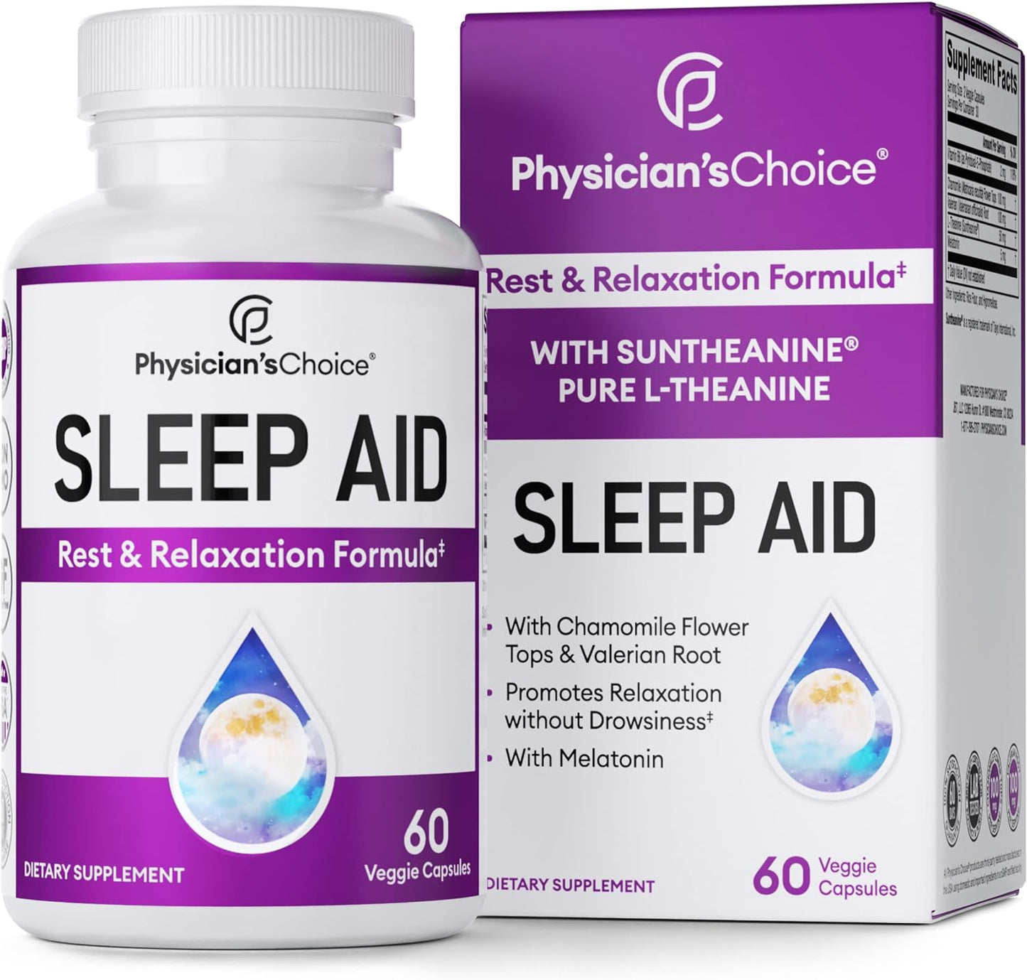 Natural Effective Sleep Aid for Adults - 60 count