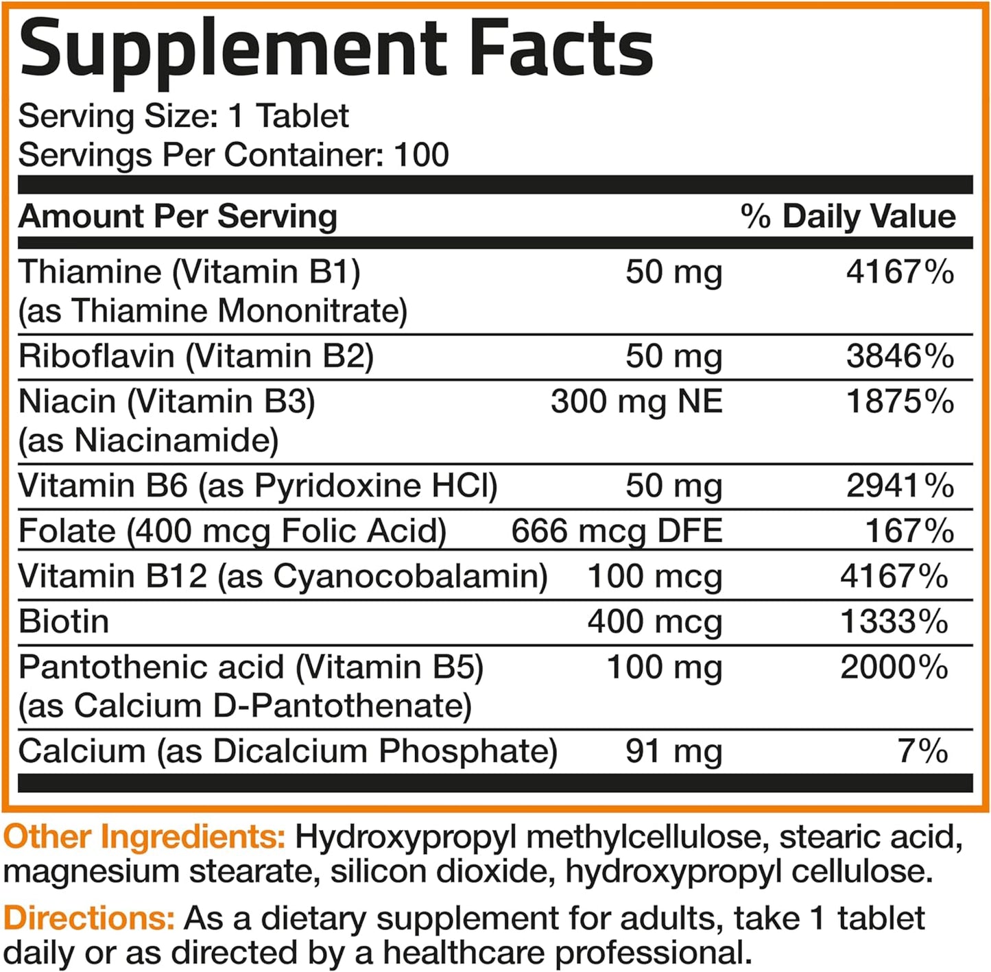 Bronson Super B Vitamin B Complex Sustained Slow Release