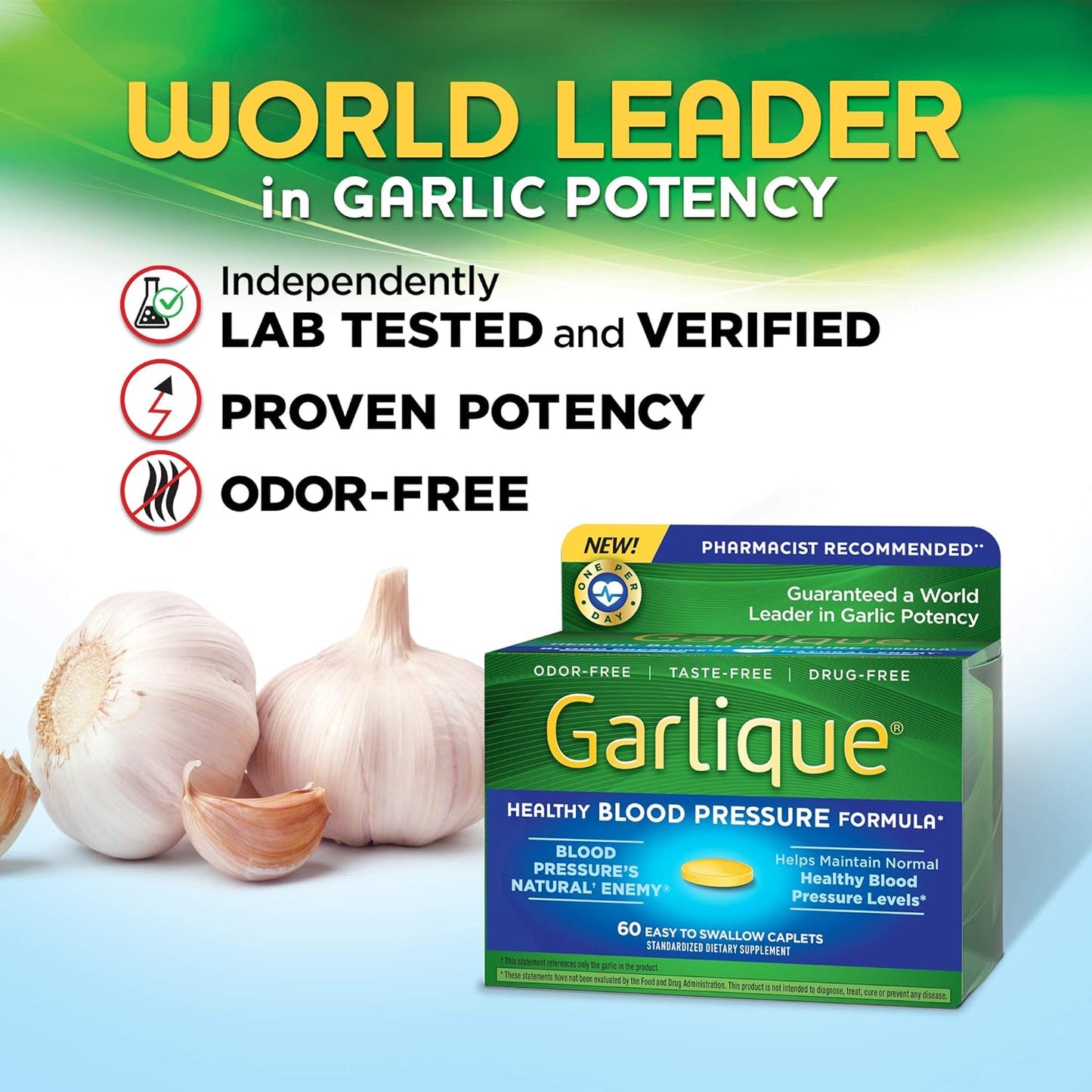 Garlique Healthy Blood Pressure Formula  60 Caplets