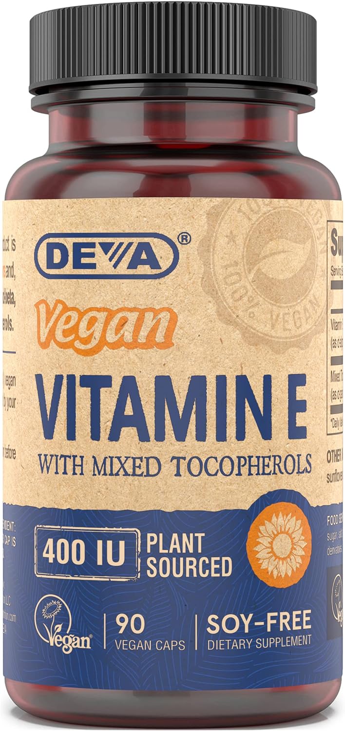 DEVA Vegan Vitamins Vitamin E High Potency 90 Capsules