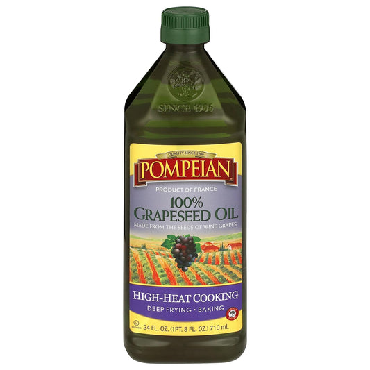 Pompeian 100% Grapeseed Oil, Light and Subtle Flavor 24 FL. OZ.