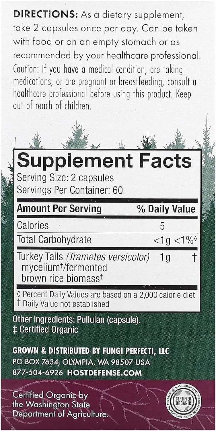 Host Defense, Turkey Tail 120 Capsules