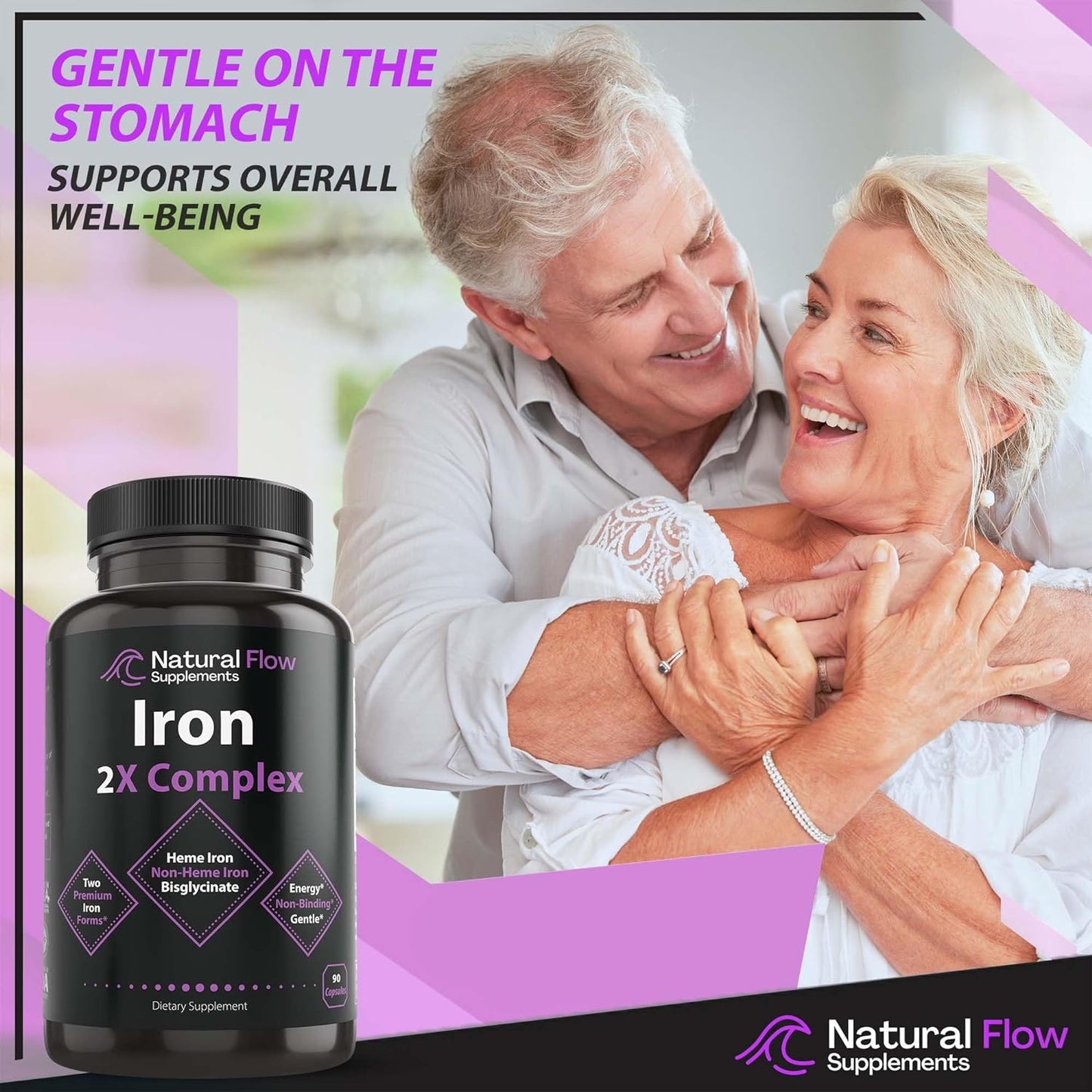 Iron Supplement 2-in-1 Complete Complex - 90 Capsules