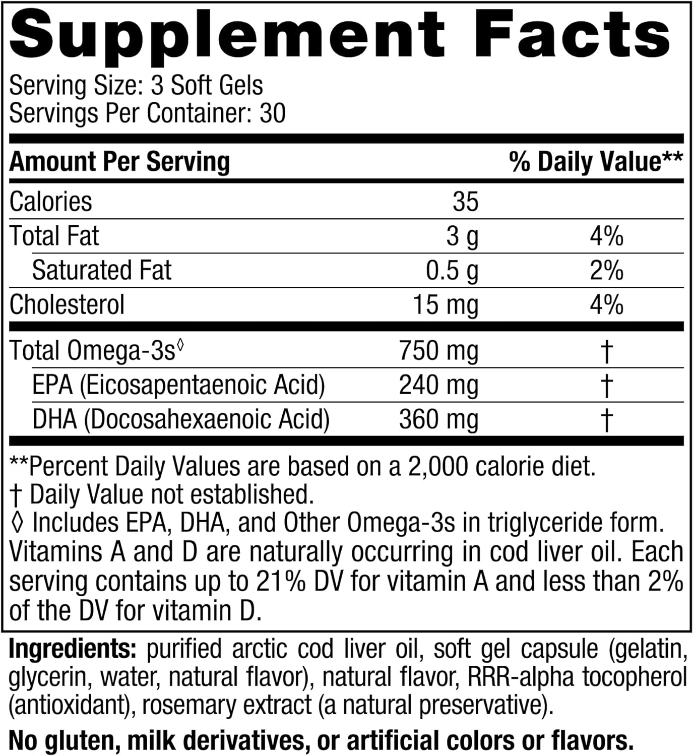 Nordic Naturals Arctic Cod Liver Oil, Lemon - 90 Soft Gels