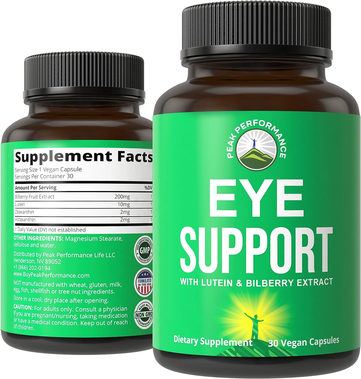 Peak Performance Eye Vitamins - Top Eye Support Supplement