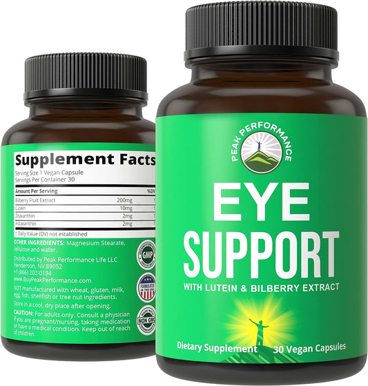 Peak Performance Eye Vitamins - Top Eye Support Supplement