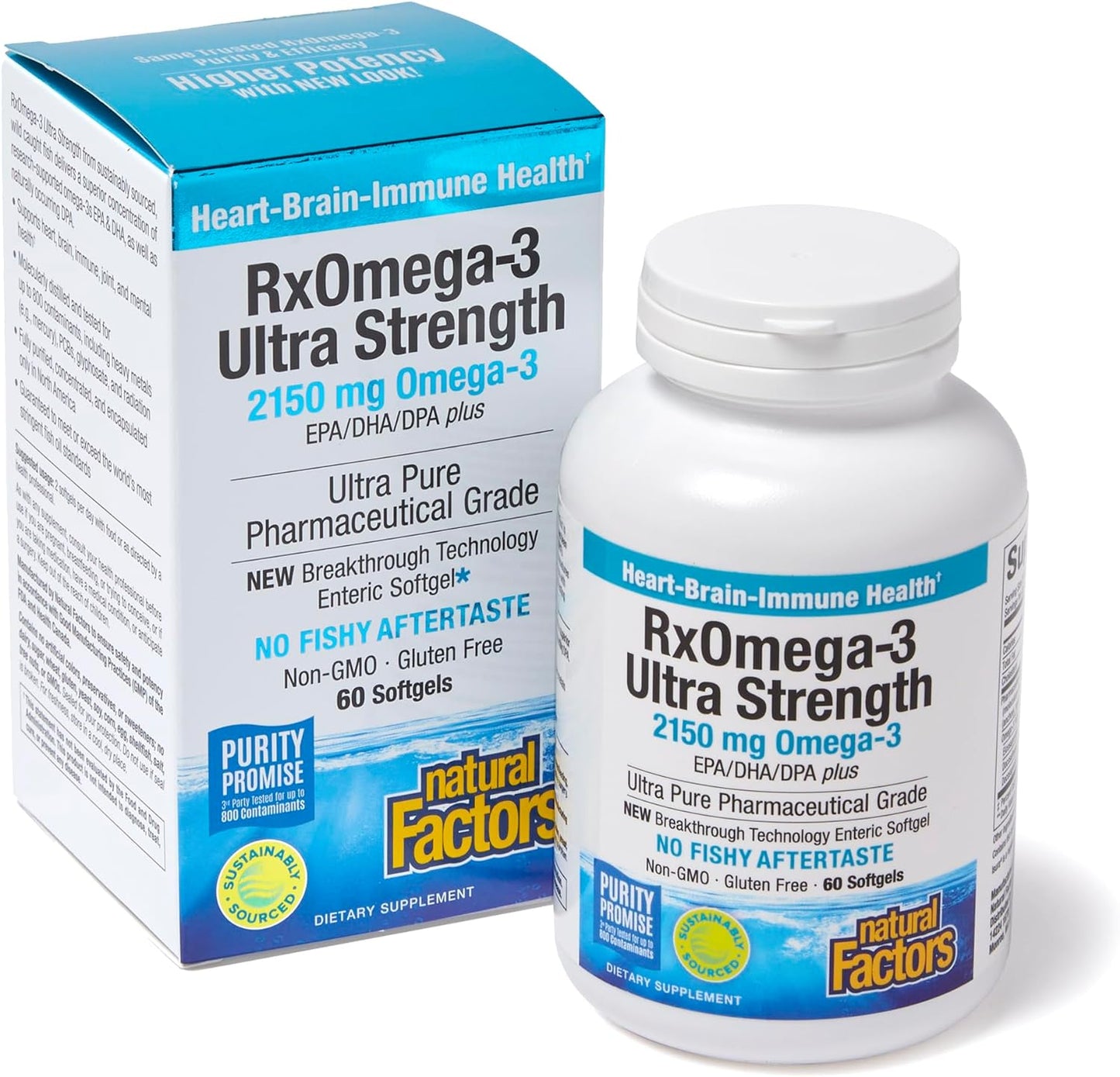 Natural Factors, Ultra Strength RxOmega-3 Fish Oil, High Potency Formula