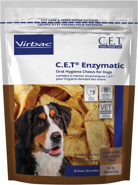 Virbac C.E.T. Enzymatic Oral Hygiene Chews, Large for Dogs over 50 pounds