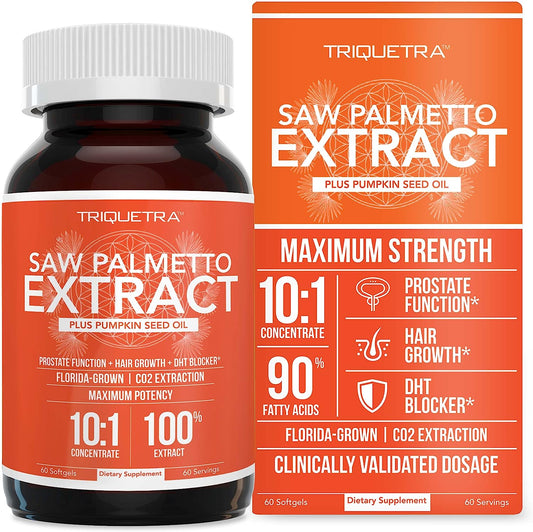 Saw Palmetto Extract – 10X Potency, Pharmaceutical Grade Strength 60 Softgels