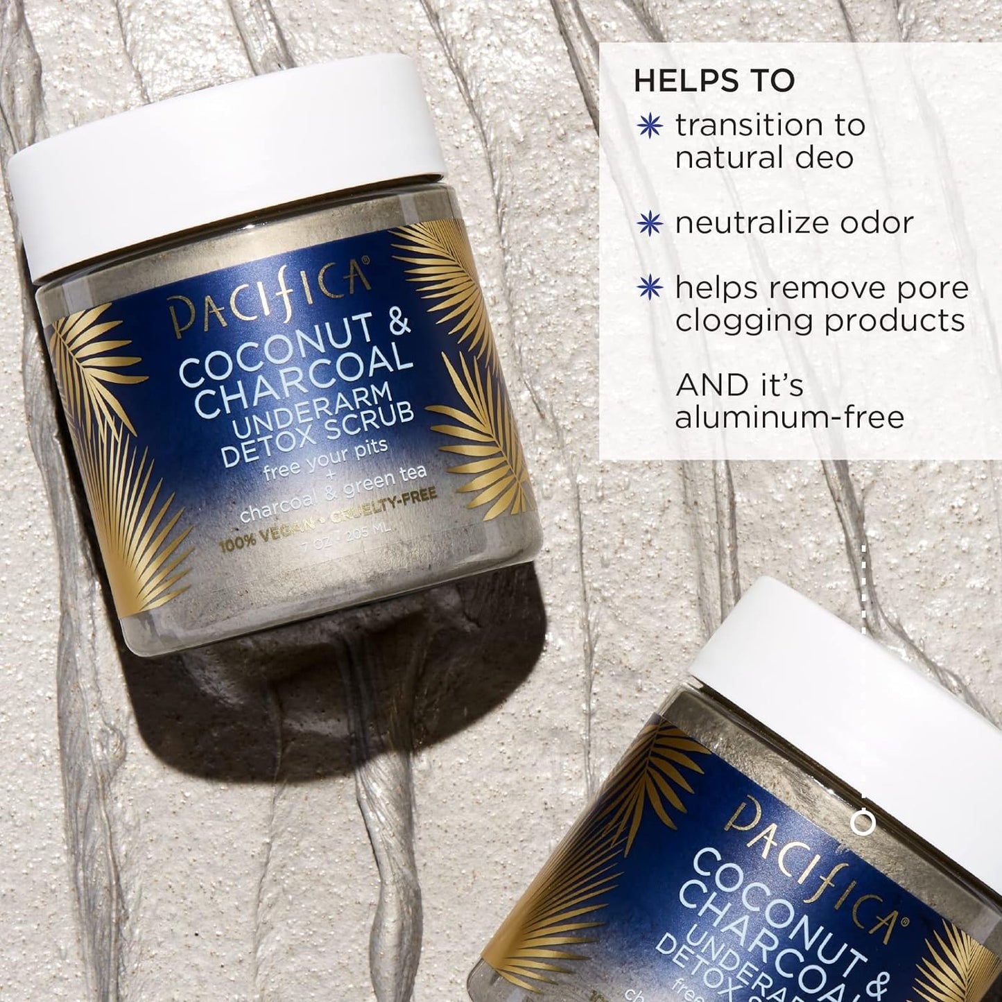 Pacifica Beauty, Coconut and Charcoal Underarm Detox Body Scrub