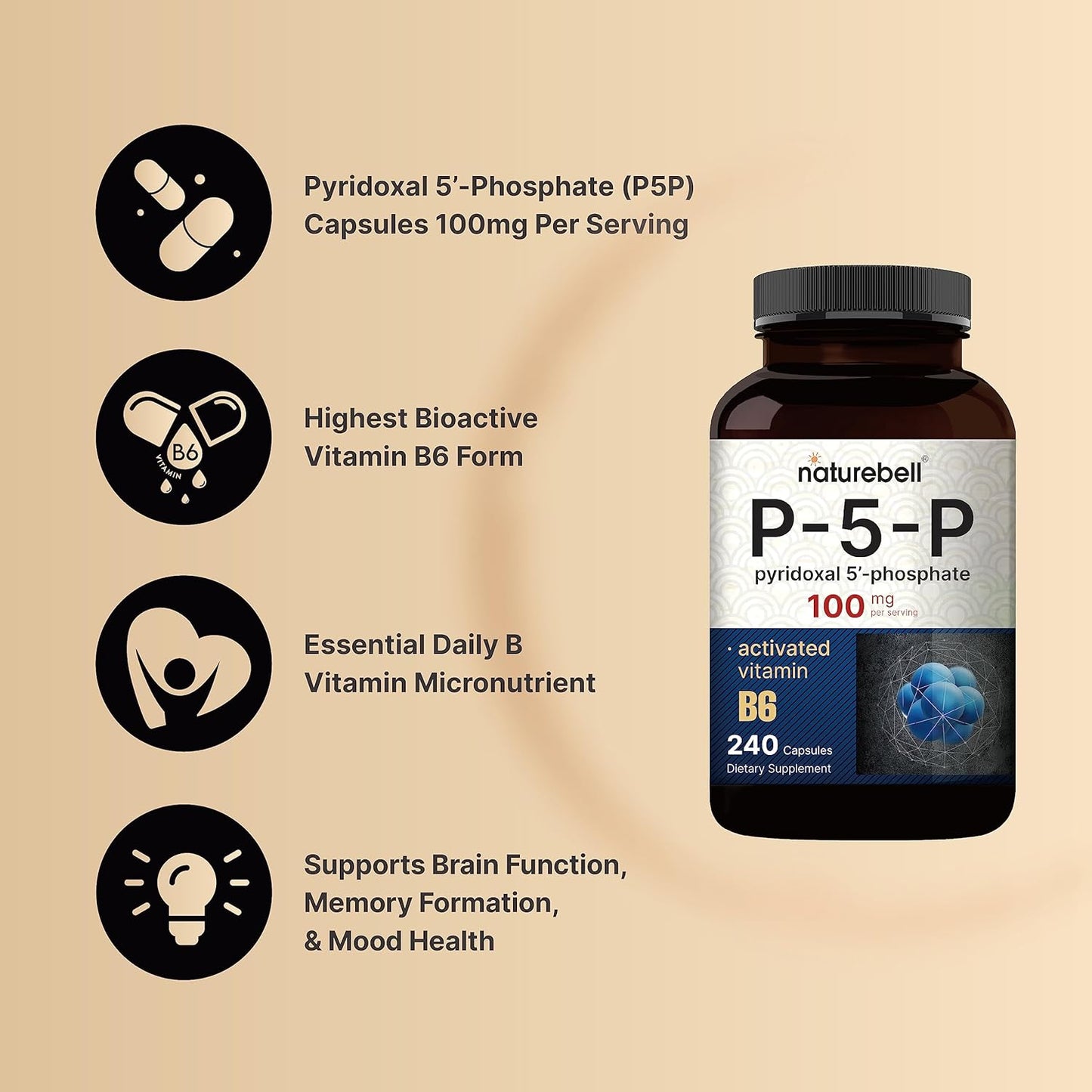 NatureBell P5P Vitamin B6  240 Capsules