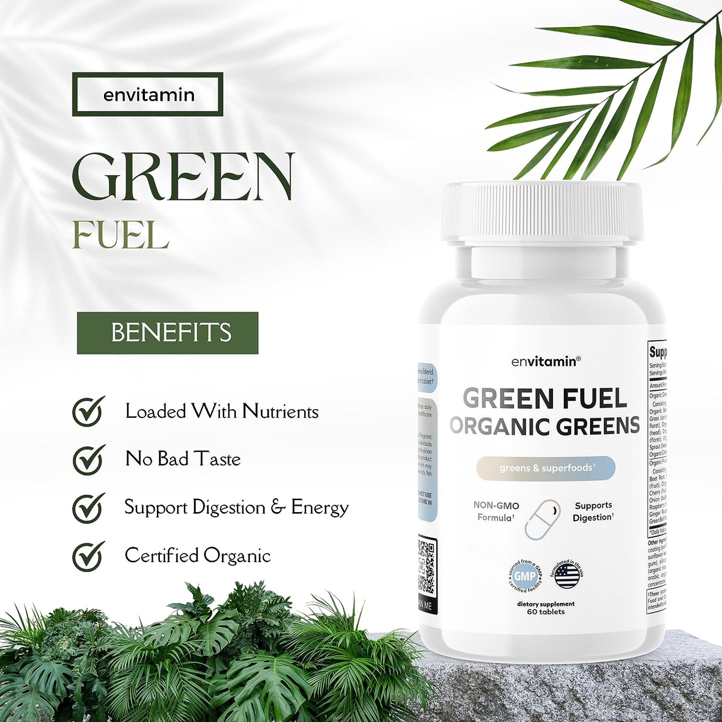 envitamin Green Fuel Organic Greens Tablets - 60 count