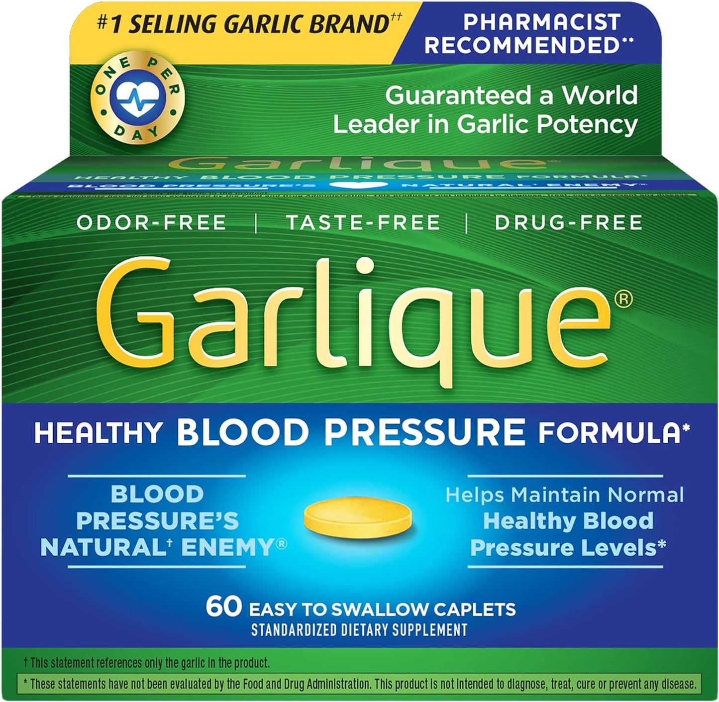 Garlique Healthy Blood Pressure Formula  60 Caplets