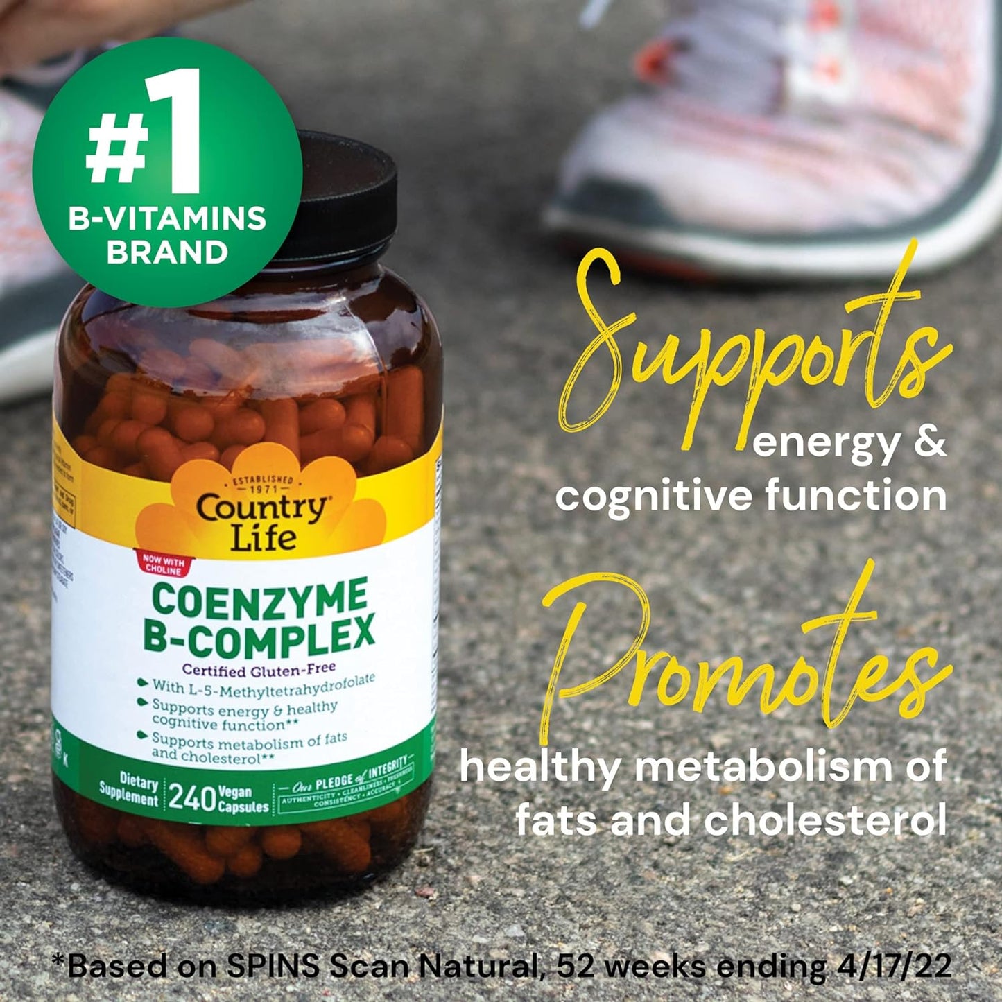 Country Life, Coenzyme B-Complex Vitamin, Support Energy and Metabolism,30 capsules