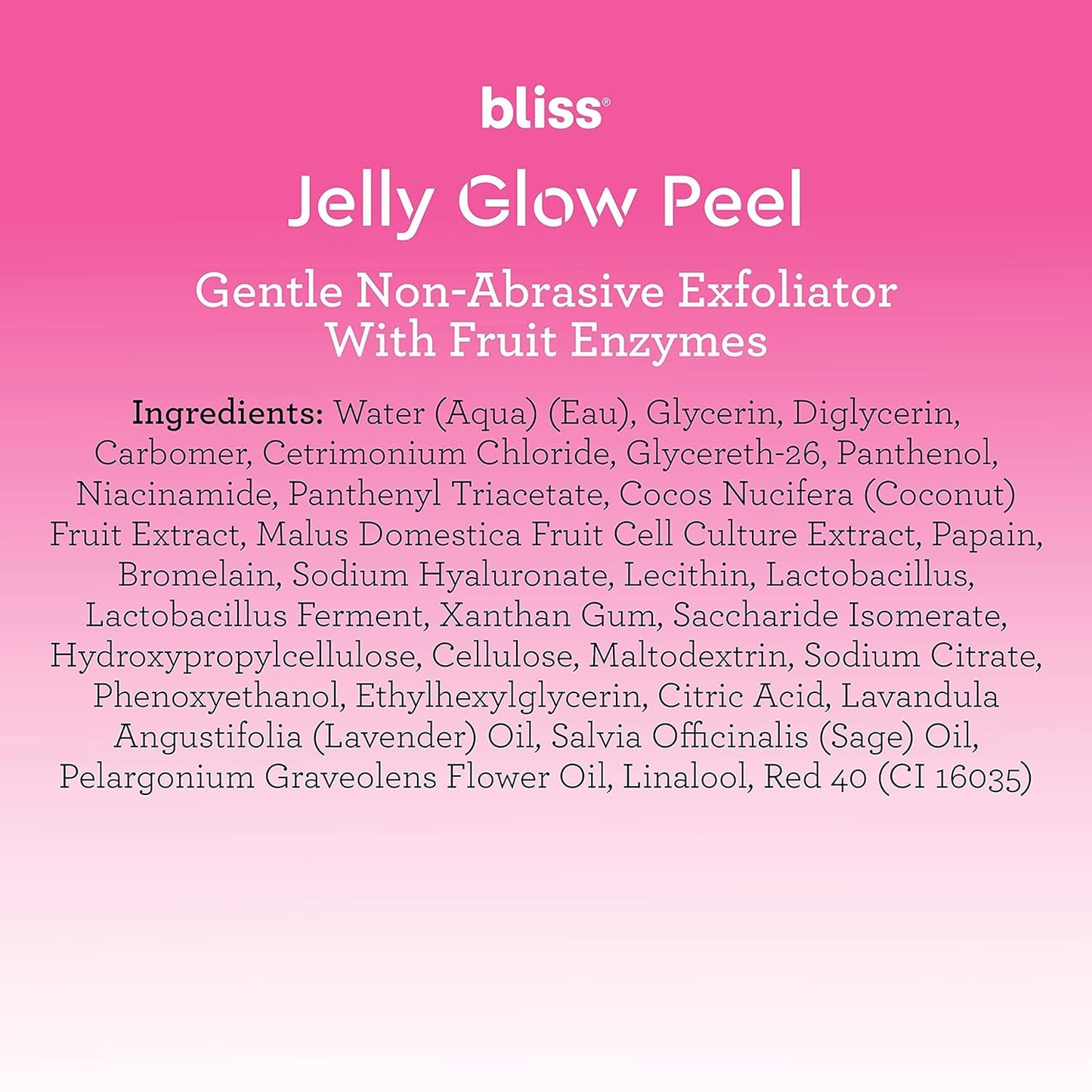 Bliss Jelly Glow Peel™ Gentle Non-Abrasive  and Exfoliator With Fruit Enzymes