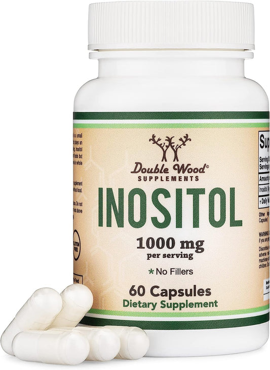 Inositol Capsules (Myo Inositol) 1000mg PCOS Supplements for Women 60 Count