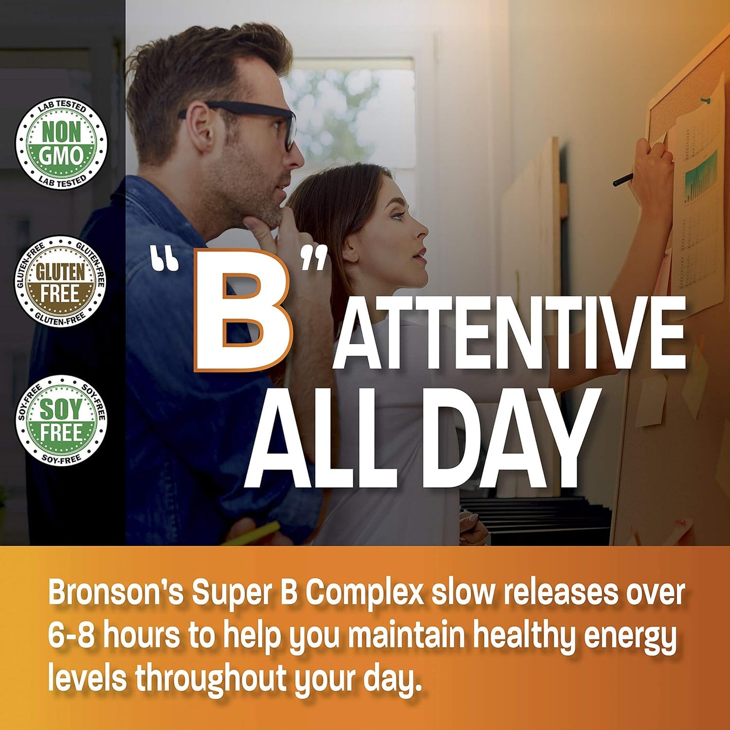 Bronson Super B Vitamin B Complex Sustained Slow Release