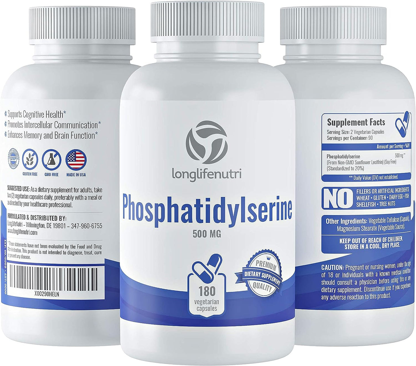 Phosphatidylserine  180 Vegetarian Capsules