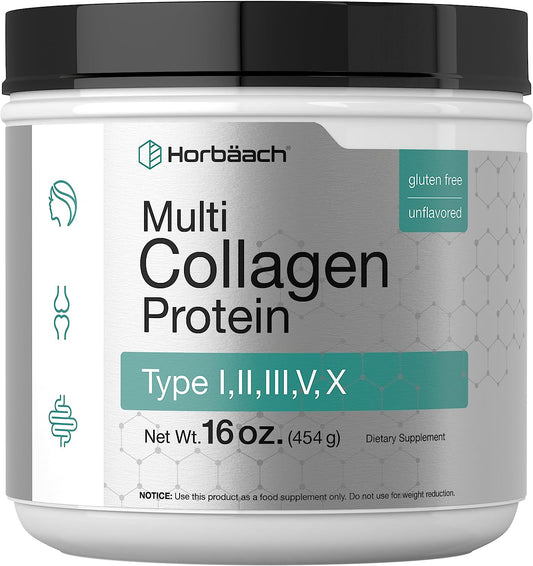 Multi Collagen Protein Powder 16 oz | Type I, II, III, V, X