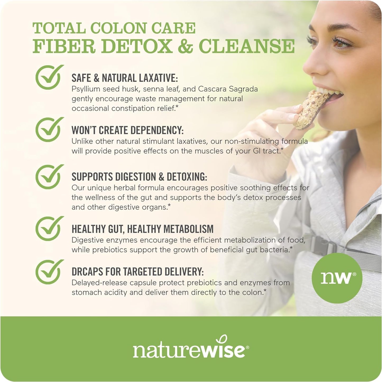 NatureWise Total Colon Care Fiber Cleanse 60 Count