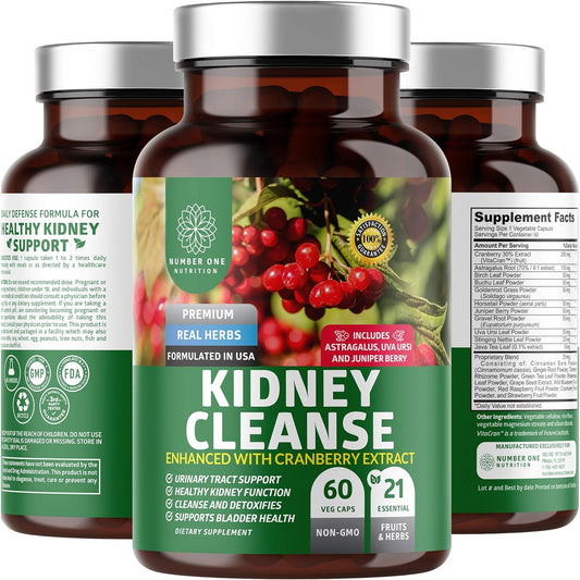 N1N Premium Kidney Cleanse for Urinary Tract 60 Veg Caps