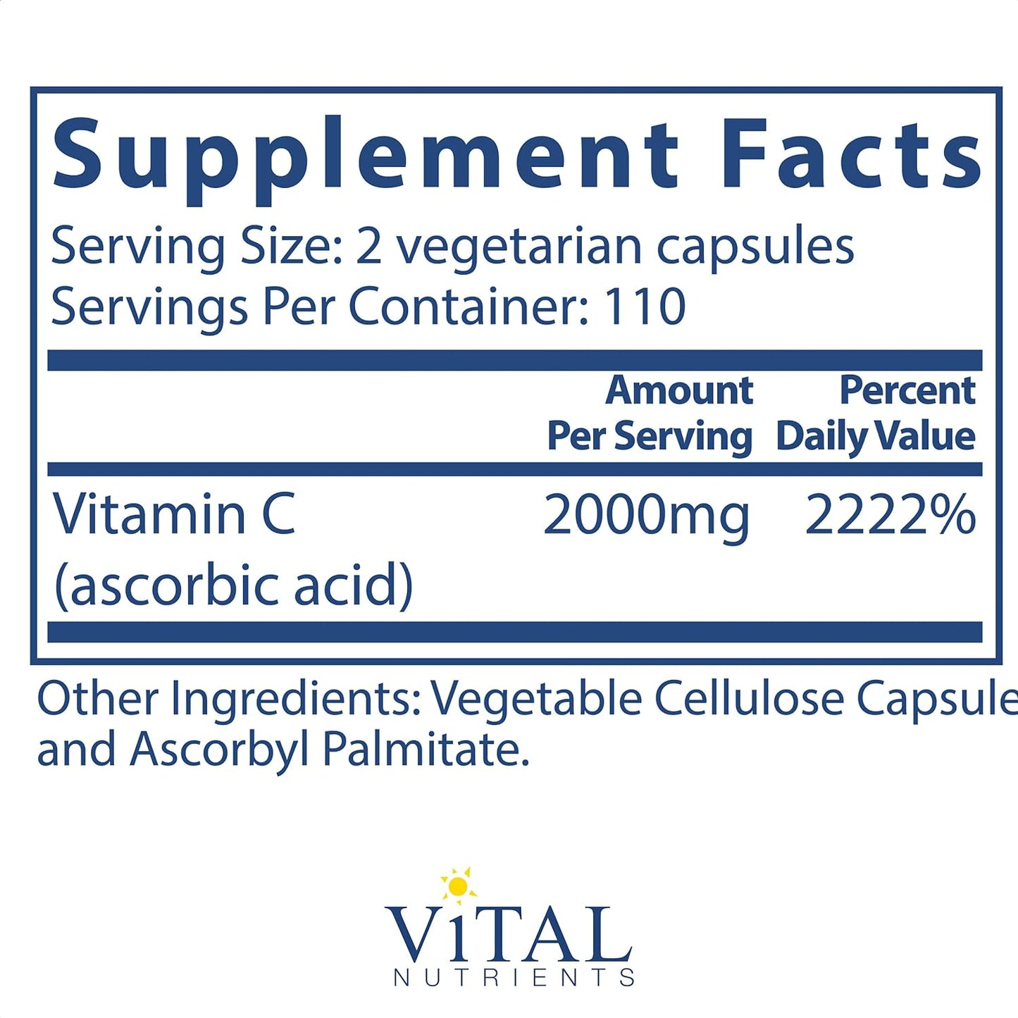 Vital Nutrients Vitamin C  220 Capsules