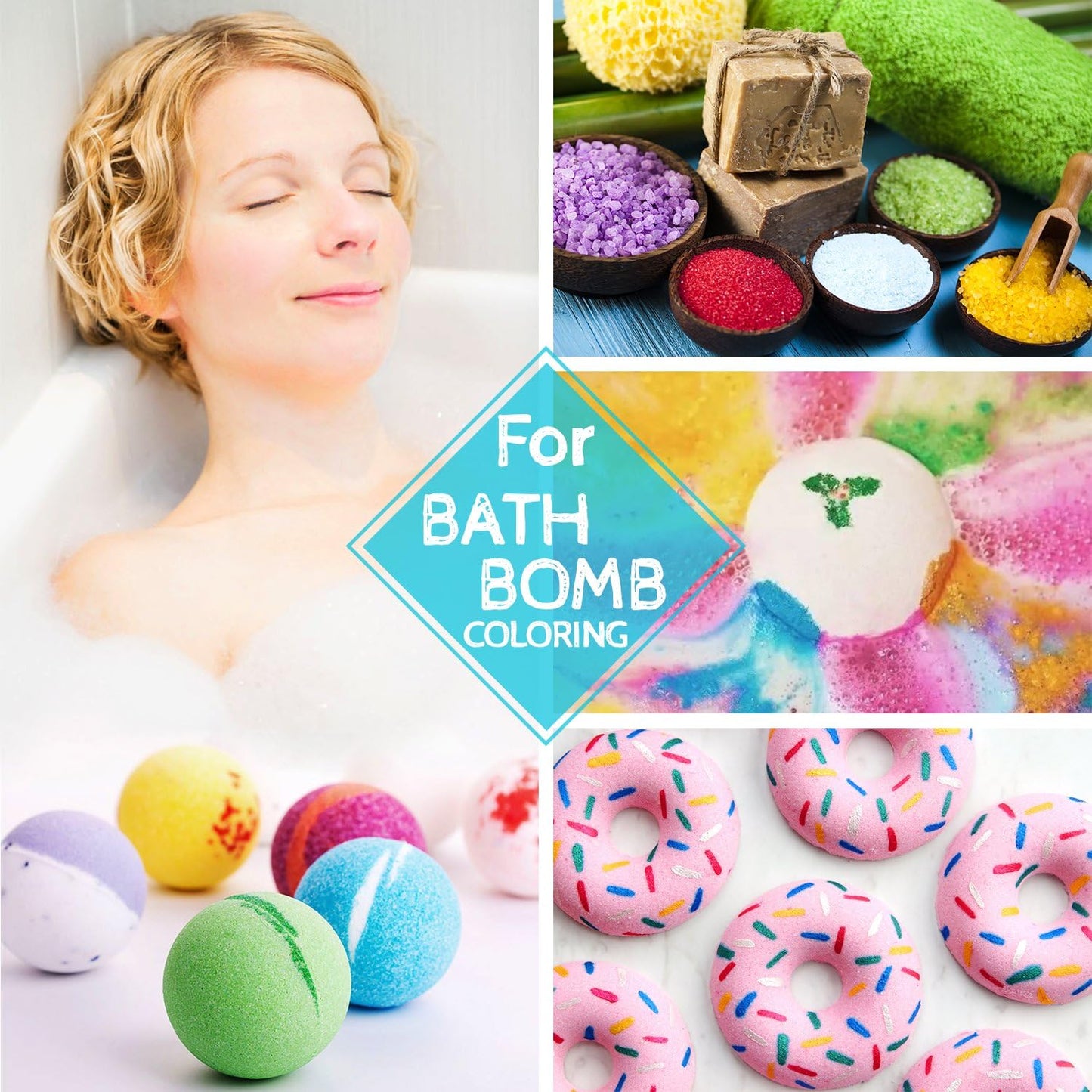 12 Color Bath Bomb Soap Dye - Skin Safe Colorant Food Grade Coloring