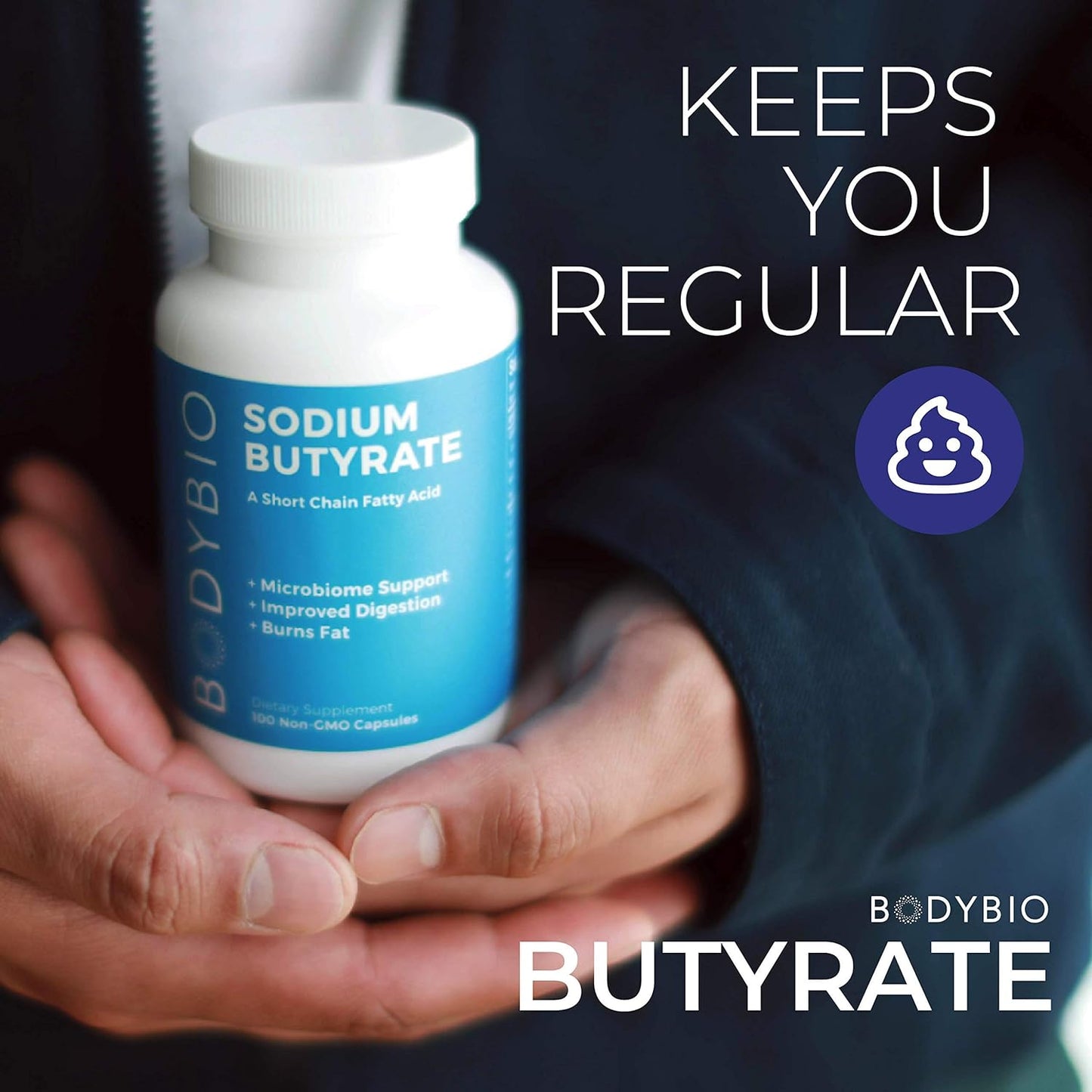 BodyBio Gut Health Supplement 60 Caps - Butyrate + Sodium