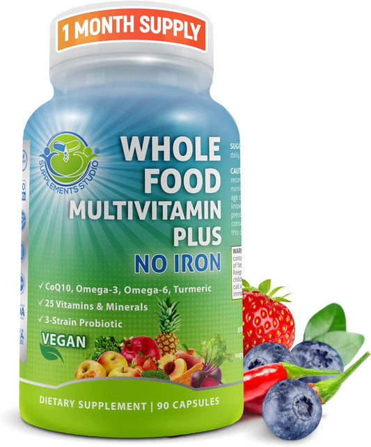 Vegan Whole Food Multivitamin Without Iron 90 Count