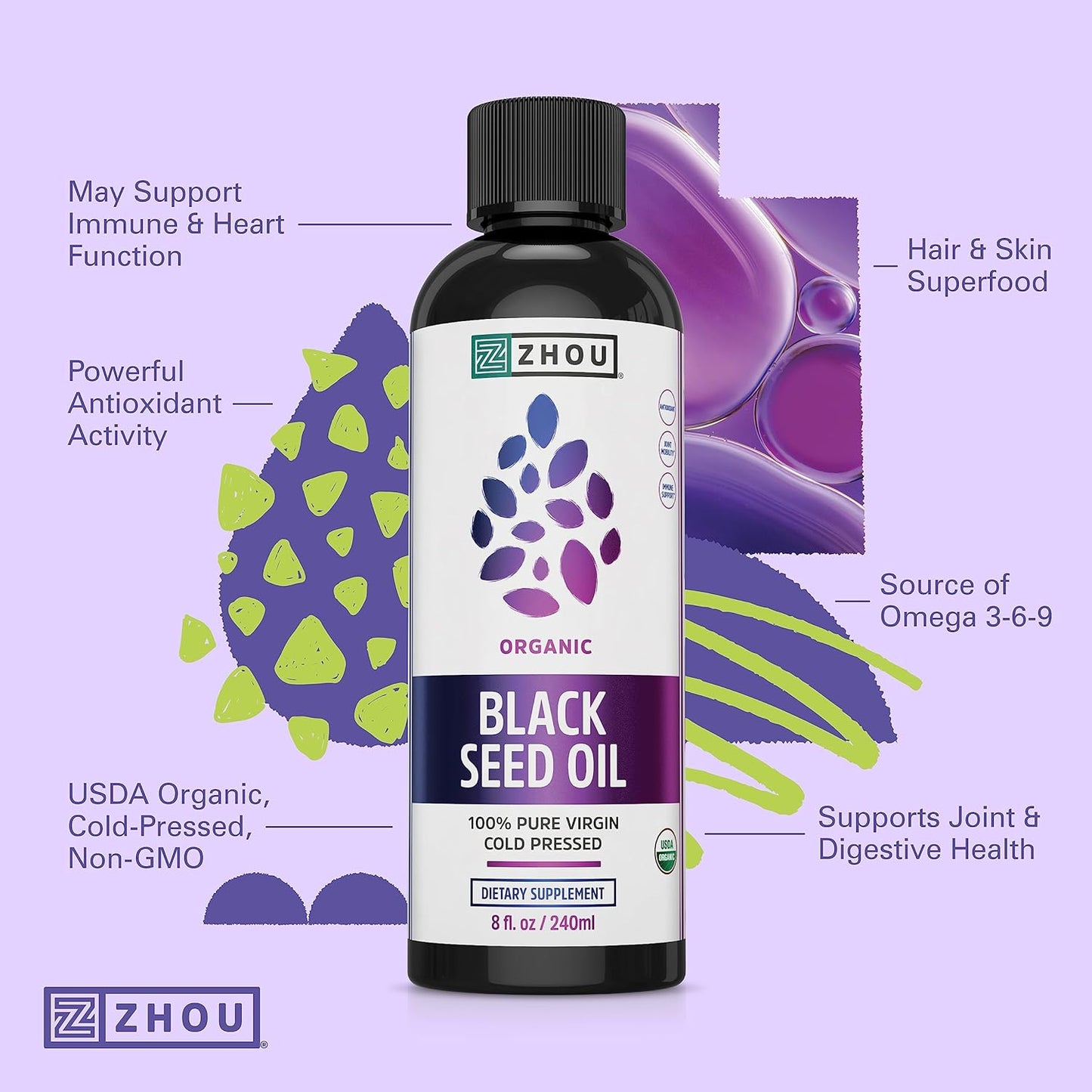 Zhou Organic Black Seed Oil