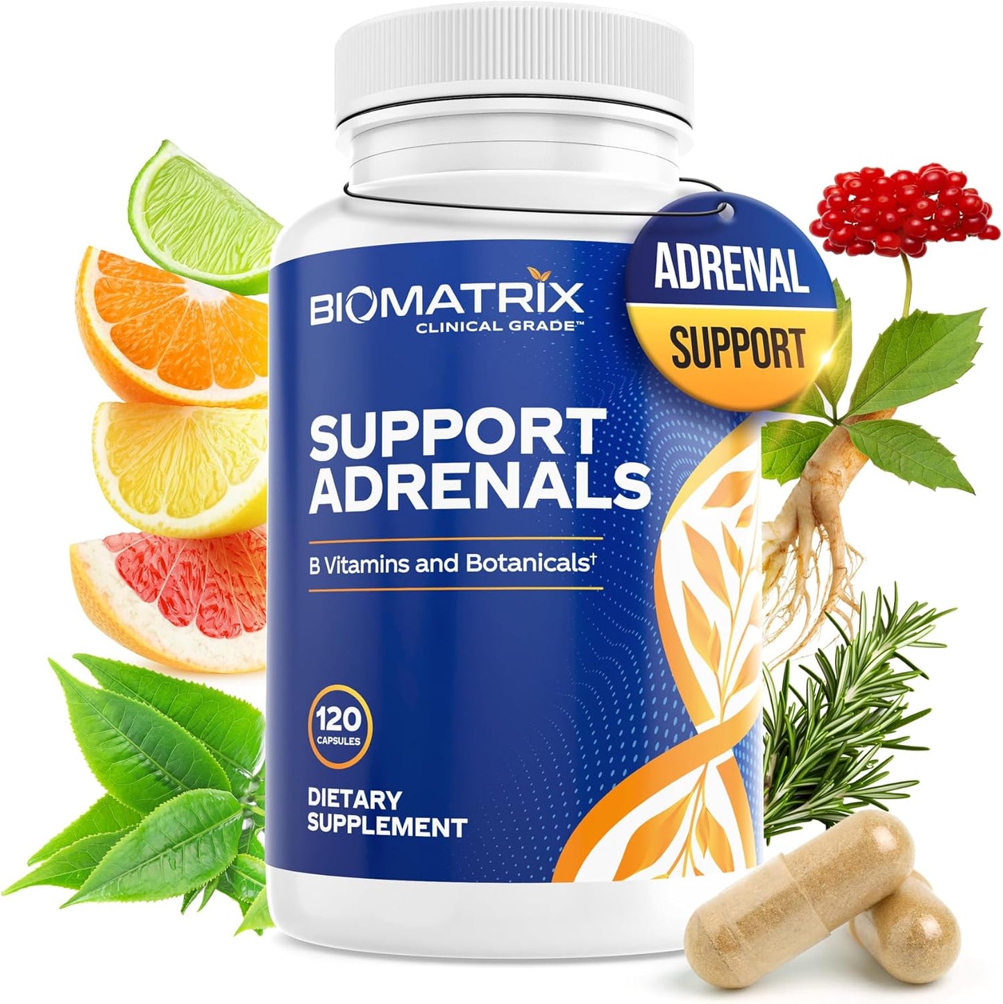 Adrenal Fatigue Supplement, Cortisol Manager, 5-MTHF, 120 Veggie Caps