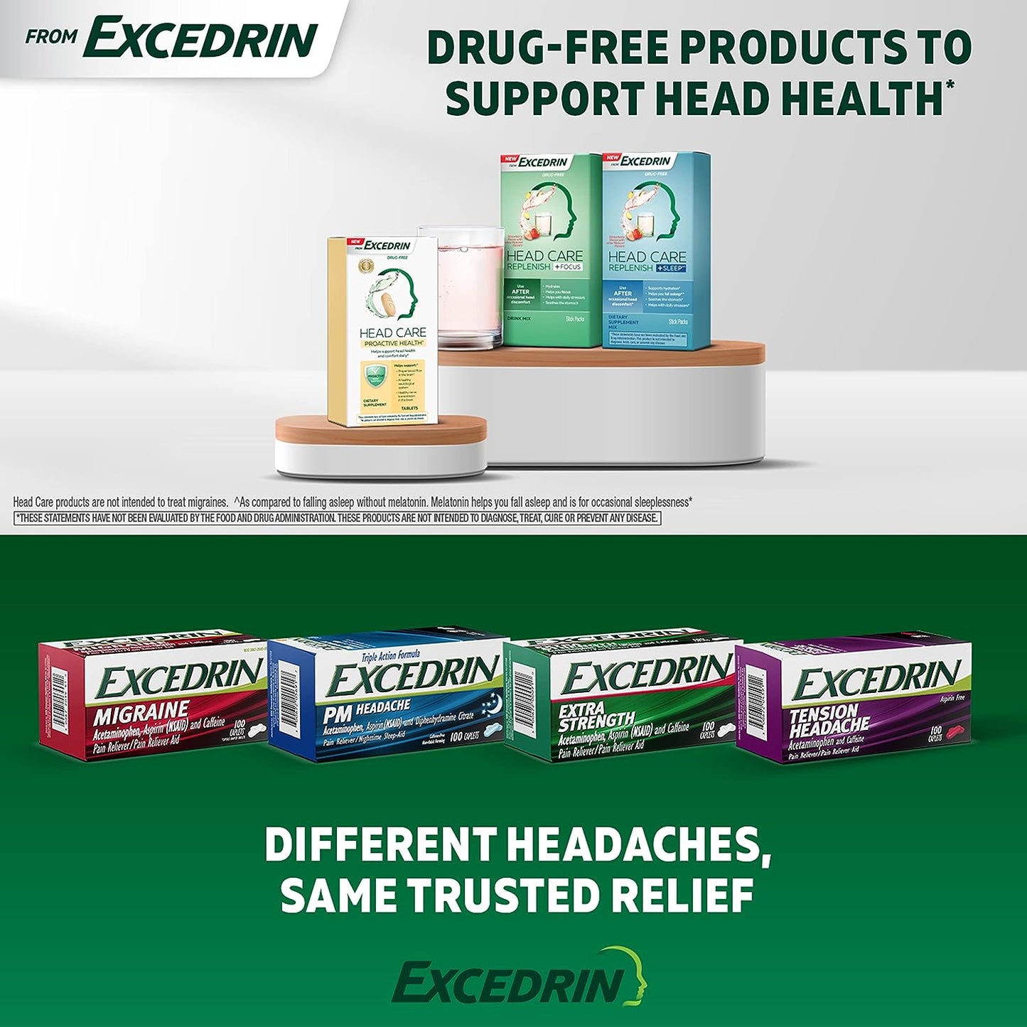 Excedrin Extra Strength Pain Relief Caplets For Headache Relief - 200 count