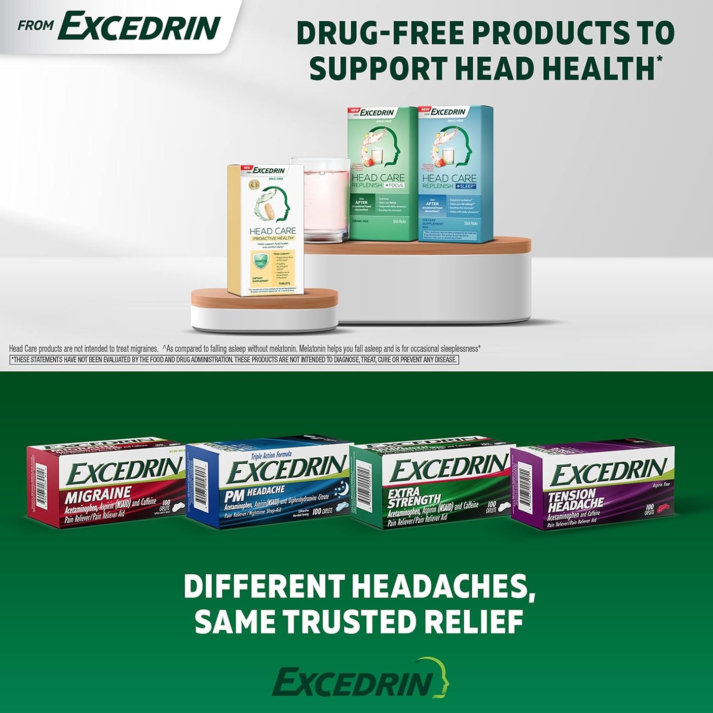 Excedrin PM Sleep Aid with Headache Relief Caplets  - 100 Count