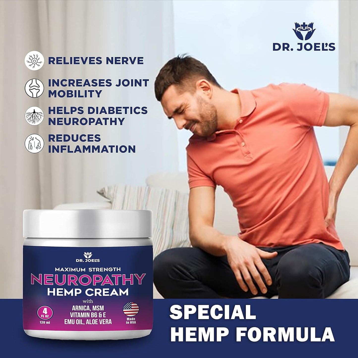 Dr. JOEL'S Neuropathy Cream - Maximum Strength Nerve Relief Cream