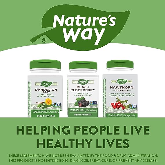 Nature's Way Black Elderberry Capsules, 100 Vegan Capsules