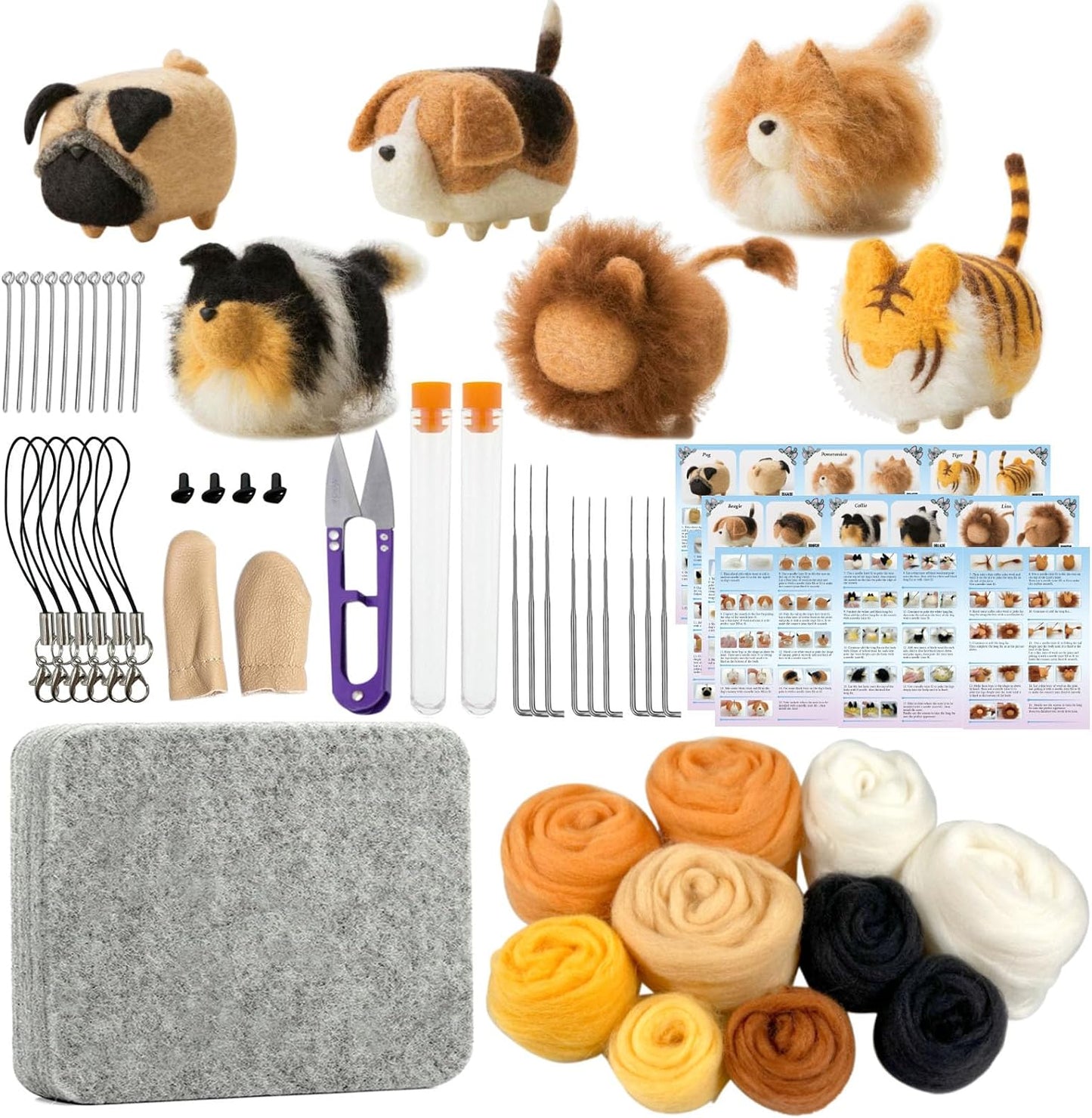 Needle Felting Kit, DIY Crafts for Adults Women  ,Hobby Kit with Felting Supplies