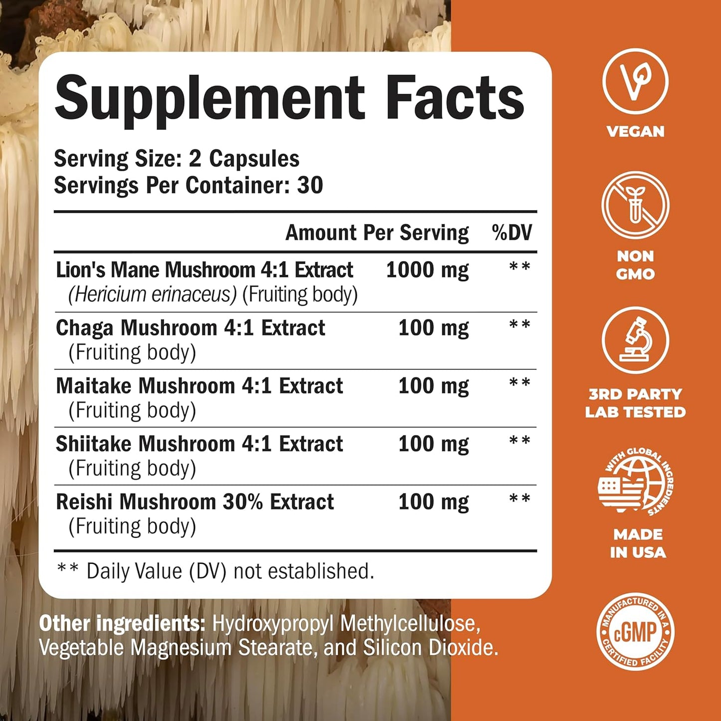 Lions Mane Supplement  - 60 Capsules