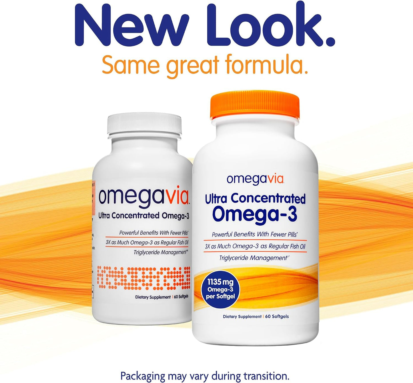 OmegaVia Ultra Concentrated Omega 3 Fish Oil Burpless - 60 Softgels