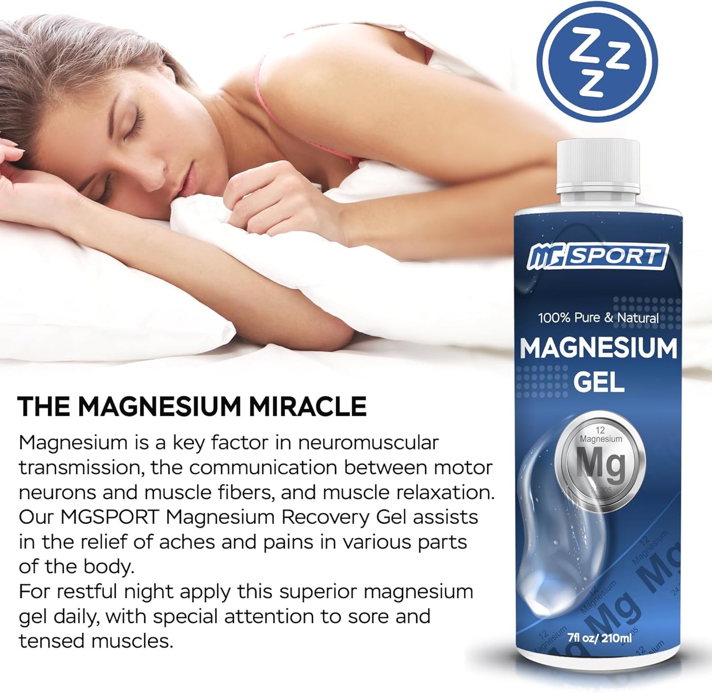 MgSport Magnesium Gel for Leg Cramps 7 oz.