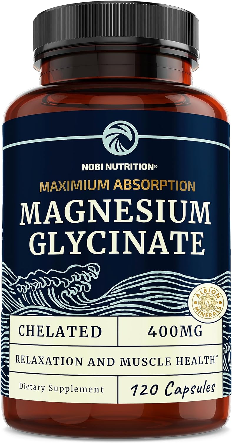 Magnesium Glycinate  Chelated Bisglycinate for Muscle 120 Capsules