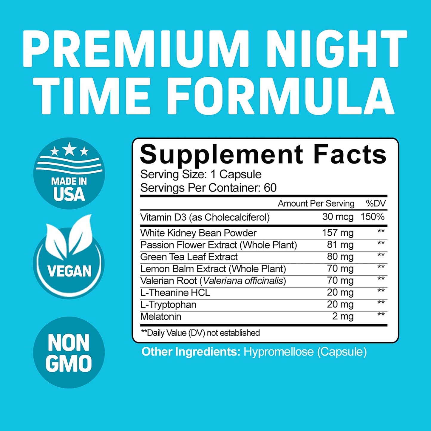 Night Time Weight Supplement with Melatonin to Support Sleep & Metabolism , 60 count